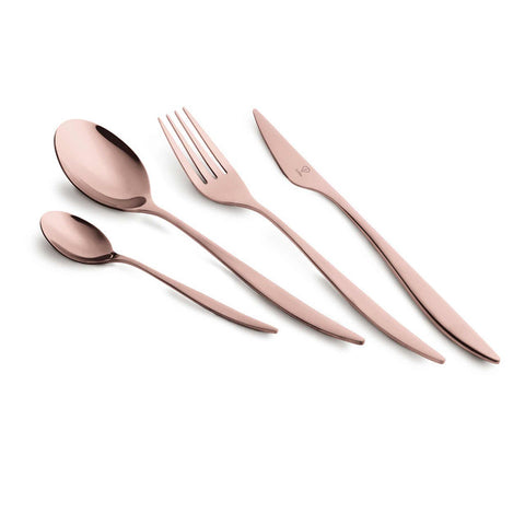 Product image of 24pcs cutlery set mirror. Part of the Cutlery sets . Features: • Material: stainless steel with full MIRROR finish • Include: • Table knife 6 pcs 6,0 mm • Table fork 6 pcs 3,0 mm • Table spoon 6 pcs 3,0 mm • Te.... (Studio view). Official Berlinger Haus product, boosted by Promintra sl.