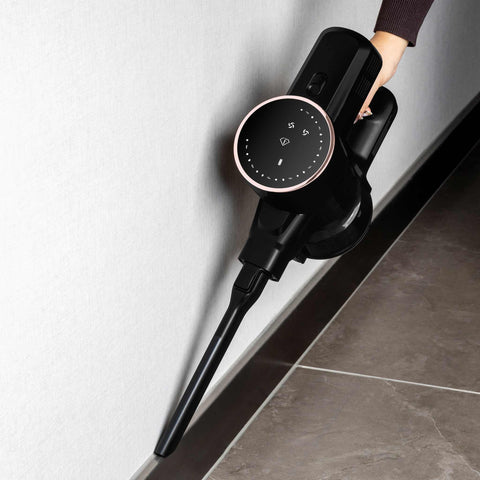 Product image of Vacuum cleaner with BLDC motor (5x stronger motor). Part of the MATTE BLACK- ROSE GOLD . Features: • Voltage: 22,2 V (Li-ION battery) • 250 W • BLDC motor (5x stronger motor) - Vacuum >24Kpa super powerful suction • LED display • Accessories: • L.... (Conceptual view). Official Berlinger Haus product, boosted by Promintra sl.
