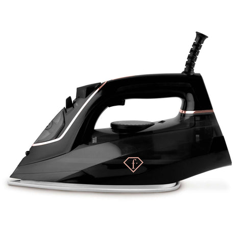 Product image of Iron. Part of the MATTE BLACK- ROSE GOLD . Features: • 220-240V, 50/60Hz, 2400 W • Functions: Dry/Steam/Vertical steam/Burst/Spray/Self clean/Anti scale/Anti drip • Water tank capacity: 280 ml • Lengt.... (Studio view). Official Berlinger Haus product, boosted by Promintra sl.