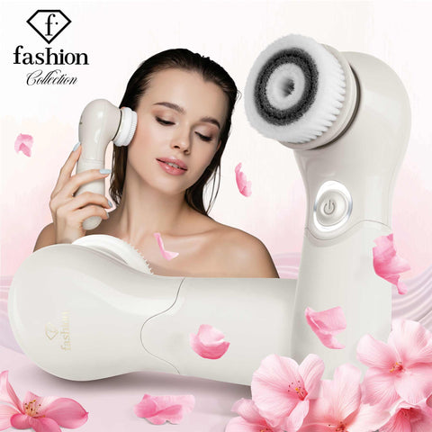 Product image of 3in1 facial cleanser. Part of the MATTE CREAM- GOLD . Features: • Size: 169*60*74 mm • 3 different brush heads: • Cleaning & clearing brush • Deep cleaning brush • Silicone cleaning brush • Batteries: 2 pcs AA (.... (Studio view). Official Berlinger Haus product, boosted by Promintra sl.