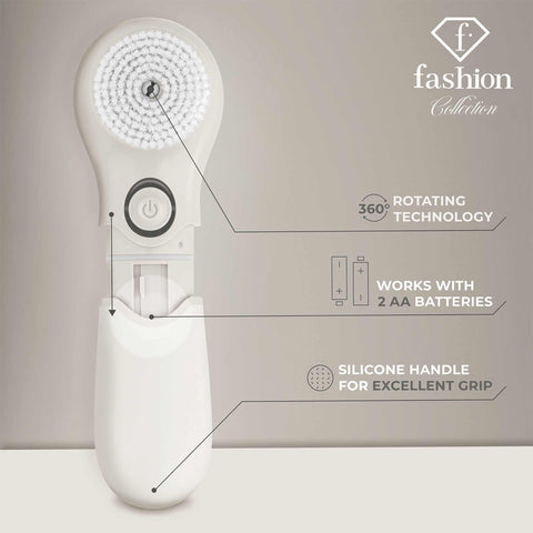 Product image of 3in1 facial cleanser. Part of the MATTE CREAM- GOLD . Features: • Size: 169*60*74 mm • 3 different brush heads: • Cleaning & clearing brush • Deep cleaning brush • Silicone cleaning brush • Batteries: 2 pcs AA (.... (Studio view). Official Berlinger Haus product, boosted by Promintra sl.