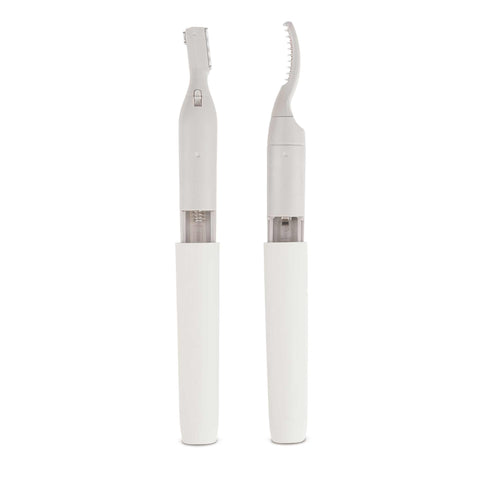 Product image of Heated eyelash curler and electric shaver 2in1. Part of the MATTE CREAM- GOLD . Features: • Heated eyelash curler size: 140.5*18.8*15 mm • Double-heating wires • Electric shaver size: 134.8*17.5*12.7 mm • Stainless steel blades • Accesso.... (Studio view). Official Berlinger Haus product, boosted by Promintra sl.