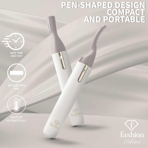 Product image of Heated eyelash curler and electric shaver 2in1. Part of the MATTE CREAM- GOLD . Features: • Heated eyelash curler size: 140.5*18.8*15 mm • Double-heating wires • Electric shaver size: 134.8*17.5*12.7 mm • Stainless steel blades • Accesso.... (Studio view). Official Berlinger Haus product, boosted by Promintra sl.