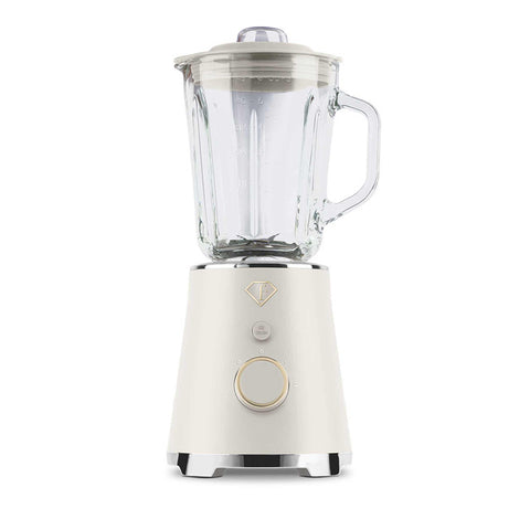Product image of Table blender with 1,5L GLASS jar 1000W. Part of the MATTE CREAM- GOLD . Features: • Material: plastic, glass • Power: 1000 W • Voltage: 220-240V, 50-60 Hz • 1,5 L glass jar • Length of power cord: 80 cm • Color: cream- gold. (Studio view). Official Berlinger Haus product, boosted by Promintra sl.