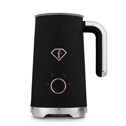 Product image of Milk frother. Part of the MATTE BLACK- ROSE GOLD . Features: • Material: stainless steel, plastic • Capacity for heating: 300 ml • Capacity for foaming: 160 ml • Voltage: 220-240V, 50/60Hz • Power: 400W • 2 p.... (Studio view). Official Berlinger Haus product, boosted by Promintra sl.