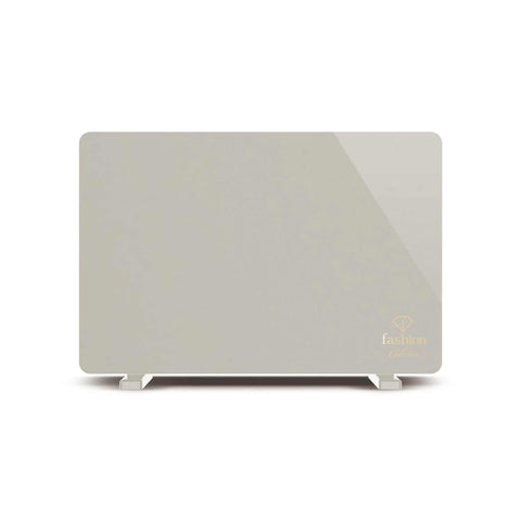 Product image of Electric glass panel heater. Part of the MATTE CREAM- GOLD . Features: • 230-240V, 50/60 Hz, 1400 W • Tempered glass with safety sheet • Size: 64.5*6.6*43 cm (without feet) • Temperature control: 5-35℃ • Length of powe.... (Studio view). Official Berlinger Haus product, boosted by Promintra sl.