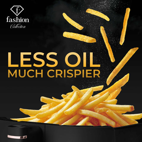 Product image of Air fryer 6L. Part of the MATTE BLACK- ROSE GOLD . Features: • Power: 220-240V, 50/60Hz ~ 1650W • Temperature control: 40-200℃ • Include: • XL SIZE: food basket with non-stick coating 6L • DIGITAL • Length of.... (Studio view). Official Berlinger Haus product, boosted by Promintra sl.