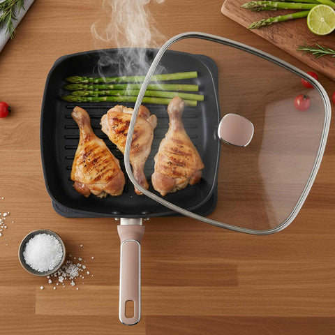 Sartén Grill Con Tapa 28Cm, Imagen lifestyle