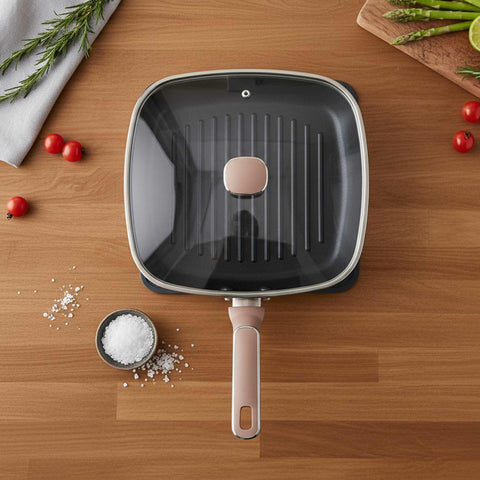 Sartén Grill Con Tapa 28Cm, Imagen lifestyle