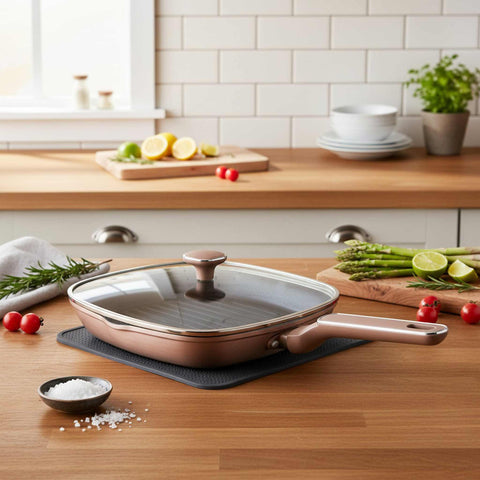 Sartén Grill Con Tapa 28Cm, Imagen lifestyle