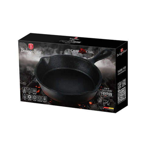 Product image of Frypan 15cm cast iron. Part of the Strong Mold Seria . Features: • Material: cast iron • Size: 15*3,3 cm • Color: black. (Giftbox view). Official Berlinger Haus product, boosted by Promintra sl.