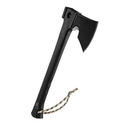 Product image of Multifunctional axe. Part of the outdoor . Features: • Material: stainless steel axe head, plastic handle • Axe: 35*14,5 cm • Saw: 18 cm • Functions: • Hammer • Igniter • Hook • Emergency whistle • Pl.... (Studio view). Official Berlinger Haus product, boosted by Promintra sl.