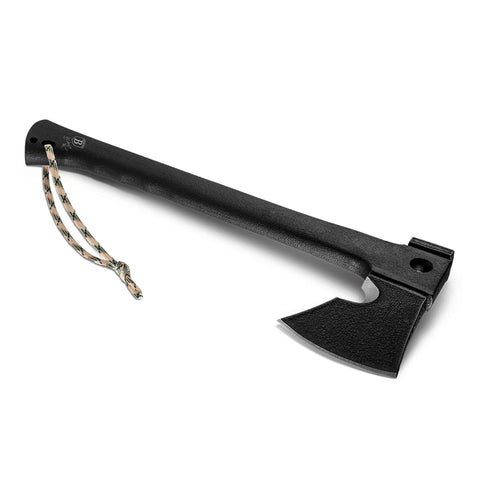 Product image of Multifunctional axe. Part of the outdoor . Features: • Material: stainless steel axe head, plastic handle • Axe: 35*14,5 cm • Saw: 18 cm • Functions: • Hammer • Igniter • Hook • Emergency whistle • Pl.... (Studio view). Official Berlinger Haus product, boosted by Promintra sl.