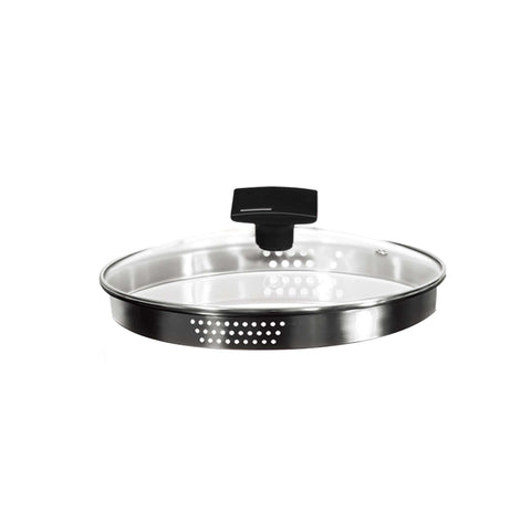 Product image of Pasta and rice pot with lid 24cm. Part of the Matte Black Collection . Features: • Material: forged aluminum with non-stick titanPro coating • Pasta and rice pot with lid Ø24 cm 6L • Color: black- silver REGISTERED DESIGN BY BER.... (Studio view). Official Berlinger Haus product, boosted by Promintra sl.