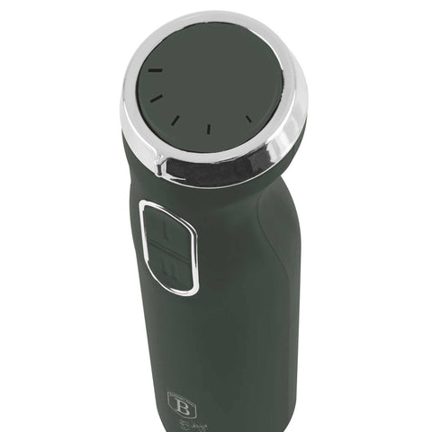 Product image of 6in1 hand blender set. Part of the Matte Green Collection . Features: • Material: stainless steel, plastic • Voltage: 220-240V 50-60Hz • Power: 800W • Include: • Ice-crush blender head • Chopper bowl 500 ml • Measurin.... (Studio view). Official Berlinger Haus product, boosted by Promintra sl.