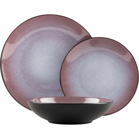  BH/10003, vajilla de 18 piezas, Burdeos, vajilla de 18 piezas, cerámica, porcelana y gres, vajilla, juego de cuencos y platos, gres, vajilla, juego de vajilla