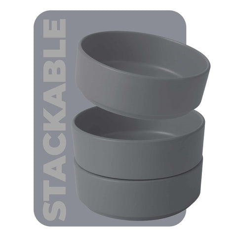  BH/10008, vajilla de 18 piezas, gris mate, vajilla de 18 piezas, cerámica/porcelana/gres, vajilla, juego, juego de cuenco y plato, vajilla, juego de vajilla