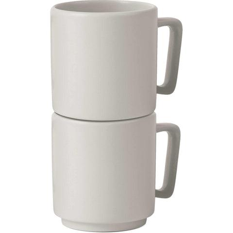 Juego de tazas, cerámica, porcelana, gres, juego de tazas, crema mate, NUEVO, BH/10010