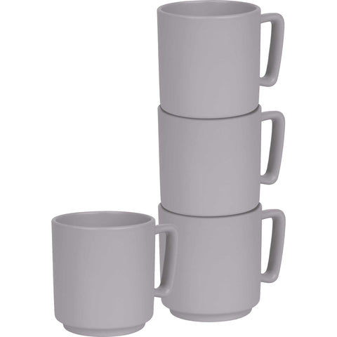 Juego de tazas, cerámica, porcelana, gres, juego de tazas, gris topo mate, NUEVO, BH/10011