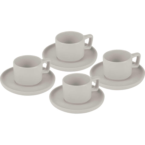 Juego de tazas de café espresso, cerámica, porcelana, gres, juego de café espresso, crema mate, NUEVO, BH/10015