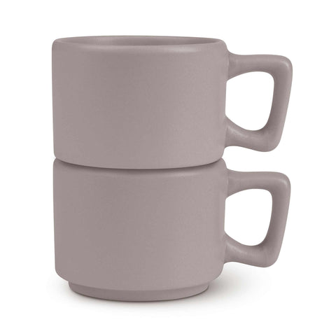  BH/10016, juego de 4 tazas de espresso, color topo mate, juego de espresso, cerámica, porcelana, gres, juego de tazas de espresso, vajilla, taza de espresso
