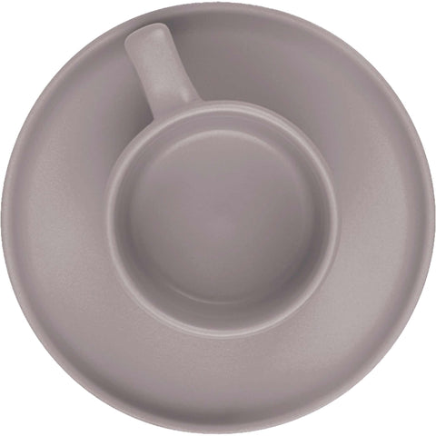 Juego de tazas de café espresso, cerámica, porcelana, gres, juego de café espresso, gris topo mate, NUEVO, BH/10016