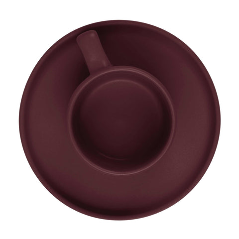  BH/10017, BH/10017A, juego de tazas de espresso de 4 + 4 piezas, burdeos mate, juego de espresso, cerámica/porcelana/gres, juego de tazas de espresso, vajilla, taza de espresso