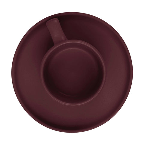  BH/10017A, juego de 4 tazas de espresso, burdeos mate, juego de espresso, cerámica, porcelana, gres, juego de tazas de espresso, vajilla, taza de espresso