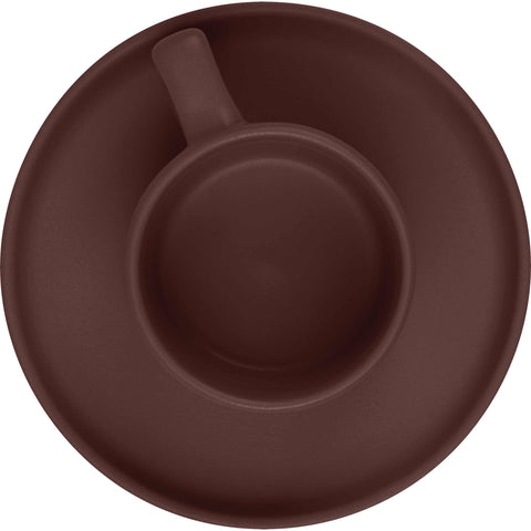 Juego de tazas de café espresso, cerámica, porcelana, gres, juego de café espresso, burdeos mate, NUEVO, BH/10017