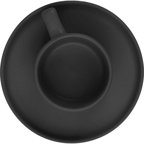 Juego de tazas de café espresso, cerámica, porcelana, gres, juego de café espresso, negro mate, NUEVO, BH/10019