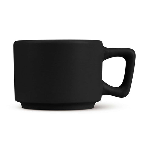 BH/10019A, juego de 4 tazas de espresso, negro mate, juego de espresso, cerámica, porcelana, gres, juego de tazas de espresso, vajilla, taza de espresso