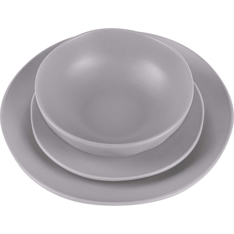 BH/10023, cerámica, gres, gris topo mate, juego, juego de cuenco y plato, porcelana, tableware, Taupe Collection, vajilla, vajilla de 18 piezas, Taupe Collection, tableware,Tableware,Dinnerware Set