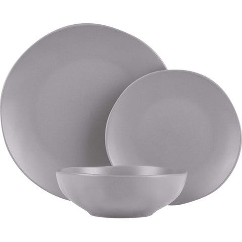 BH/10023, cerámica, gres, gris topo mate, juego, juego de cuenco y plato, porcelana, tableware, Taupe Collection, vajilla, vajilla de 18 piezas, Taupe Collection, tableware,Tableware,Dinnerware Set