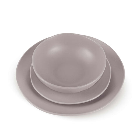 BH/10023, cerámica, gres, gris topo mate, juego, juego de cuenco y plato, porcelana, tableware, Taupe Collection, vajilla, vajilla de 18 piezas, Taupe Collection, tableware,Tableware,Dinnerware Set