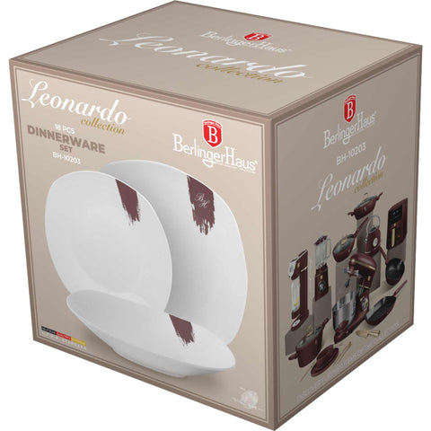  BH/10203, vajilla de 18 piezas, Burdeos, vajilla de 18 piezas, cerámica, porcelana, gres, juego de vajilla, juego de cuencos y platos, porcelana, vajilla, juego de vajilla