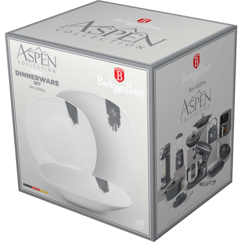 BH/10204, vajilla de 18 piezas, gris, vajilla de 18 piezas, cerámica, porcelana, gres, juego de vajilla, juego de cuencos y platos, porcelana, vajilla, juego de vajilla