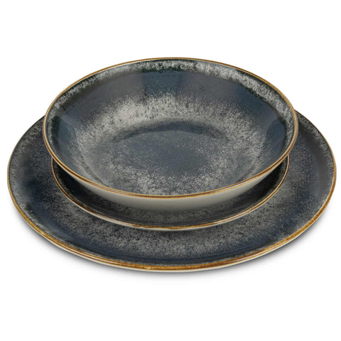  BH/10302, vajilla de 18 piezas, gris, vajilla de 18 piezas, cerámica, porcelana, vajilla, juego de cuencos y platos, porcelana, vajilla, juego de vajilla