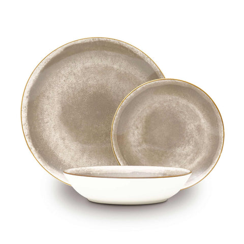 BH/10304, vajilla de 18 piezas, crema, vajilla de 18 piezas, cerámica/porcelana/gres, vajilla, juego, juego de cuenco y plato, porcelana, vajilla, juego de vajilla