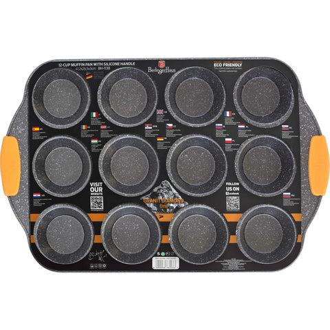 Molde Para Muffins De 12 Tazas Con Mango De Silicona