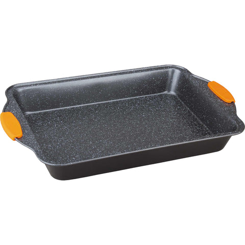 BH/1139, Asador rectangular con mango de silicona 40cm, negro, utensilios para hornear - asador rectangular, asador rectangular, asador, mango de silicona, utensilios para hornear, hornear