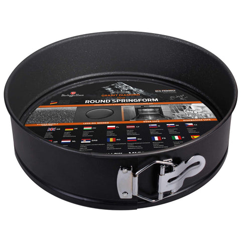  BH/1143, Molde desmontable redondo de 28 cm, Negro, Utensilios para hornear, Molde desmontable redondo, Molde desmontable redondo, Pastel, Horneado, Acoplamiento, Molde desmontable