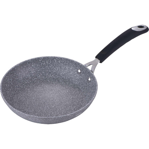 Product image of Frypan 24cm. Part of the Stone Touch Line . Features: • Material: forged aluminum • Handle: stainless stell with heat resistant silicone • Frypan Ø24*4,8 cm 1,7L • Color: grey REGISTERED DESIGN BY BERL.... (Studio view). Official Berlinger Haus product, boosted by Promintra sl.