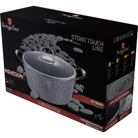  BH/1151N, Cacerola con tapa 20cm, Gris, Cacerola 20 cm, Cacerola, Olla, Cacerola con tapa, Batería de cocina, Cocina, Ollas y cazuelas