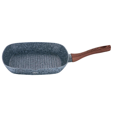 BH/1208N, Sartén para parrilla de 28 cm, Madera, Gris, Sartén para parrilla de 28 cm, Sartén, Sartén para freír, Sartén para parrilla, Utensilios de cocina, Cocinar