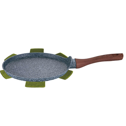 Sartén para panqueques, utensilios de cocina, cocinar, sartén para panqueques de 28 cm, madera/gris, BH/7133