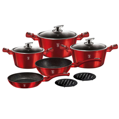  BH/1222NN,BH/1222N,BH/7030, juego de utensilios de cocina de 10 piezas, burdeos, rojo, juego de utensilios de cocina de 10 piezas c., juego de utensilios de cocina, ollas y sartenes, juego de ollas y sartenes, juego, cocina, utensilios de cocina, ollas y cazuelas