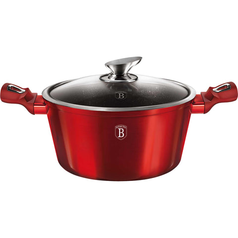  BH/1256N, BH/1256NN, Cacerola con tapa 20cm, Borgoña, Rojo, Cacerola 20 cm, Cacerola, Olla, Cacerola con tapa, Batería de cocina, Cocina, Ollas y cazuelas
