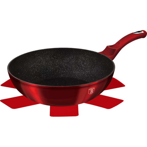 wok, utensilios de cocina, cocinar,wok de 28 cm, burdeos, rojo, RENEW,BH/1267N,BH/1267NPR