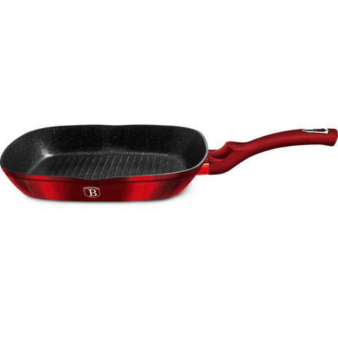  BH/1271N,BL-3989,BH/1271NPR,BH/1947,Sartén grill 28cm,Borgoña,Rojo,Sartén grill 28 cm,Sartén,Sartén grill,Utensilios de cocina,Cocinar,Sartenes