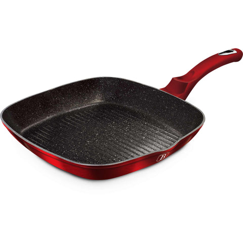  BH/1271N,BL-3989,BH/1271NPR,BH/1947,Sartén grill 28cm,Borgoña,Rojo,Sartén grill 28 cm,Sartén,Sartén grill,Utensilios de cocina,Cocinar,Sartenes